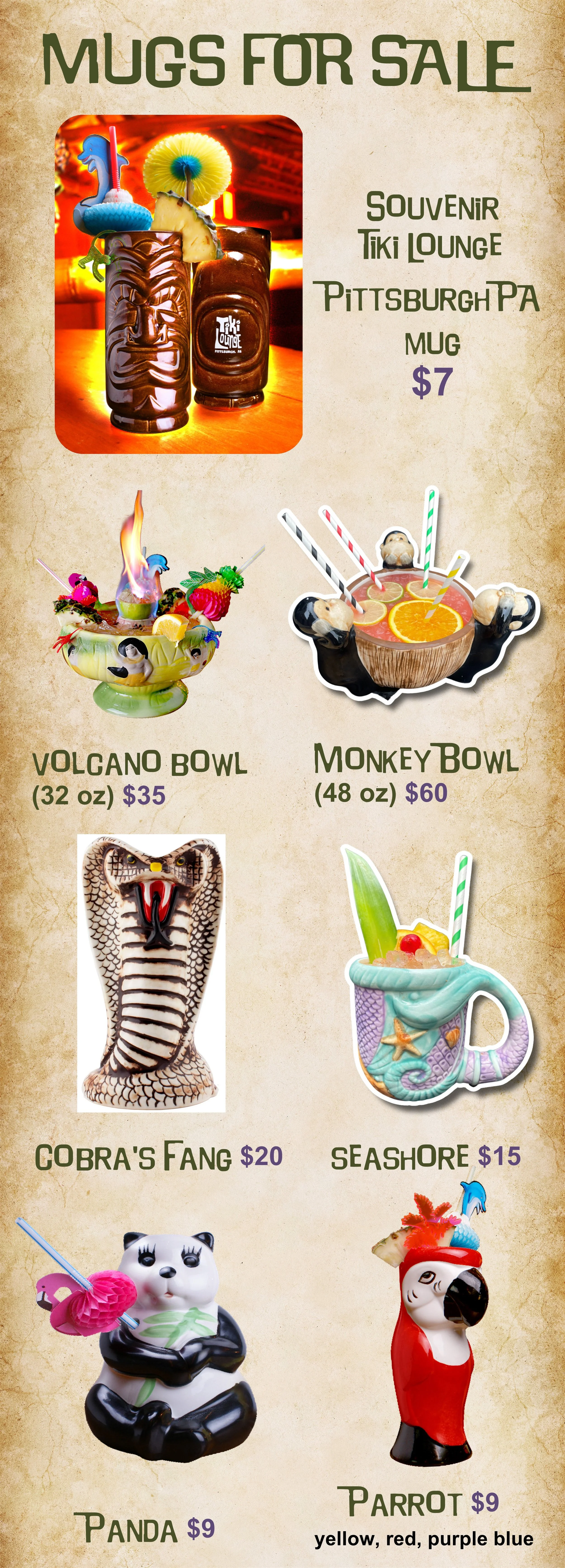 Tiki Mugs — Tiki Lounge